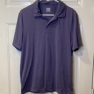 32 Degrees Cool Polo Shirt Mens Medium Purple Short Sleeve Performance